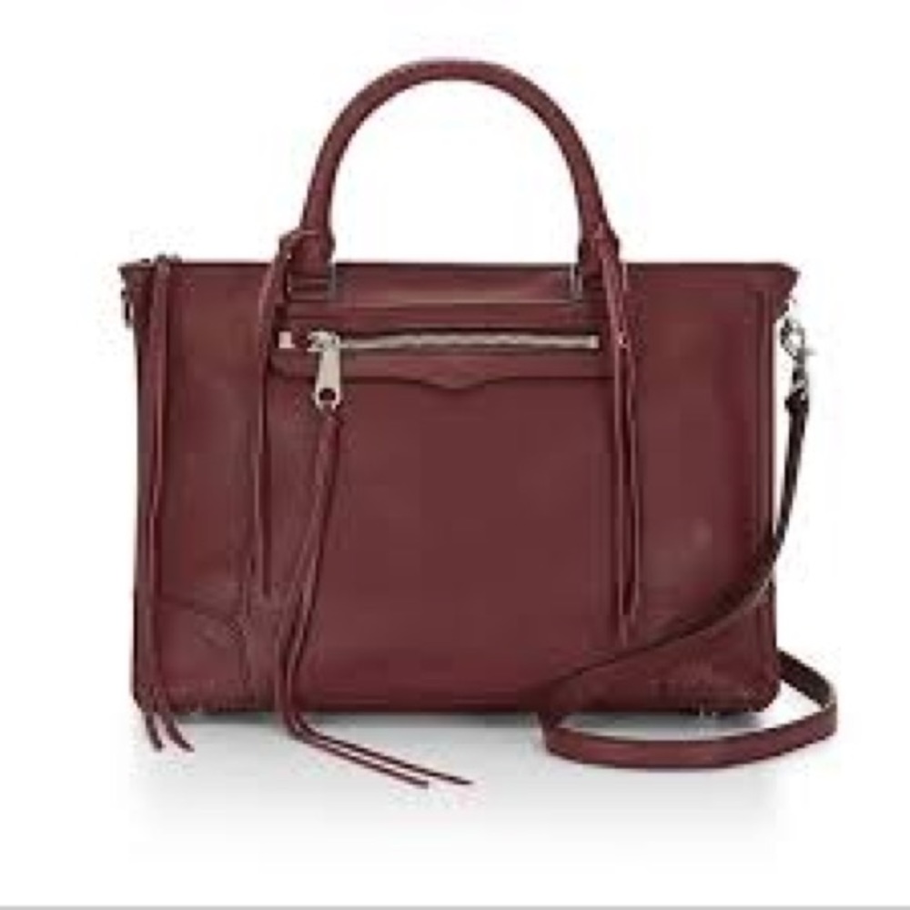 Rebecca Minkoff Reagan Satchel burgundy leather
